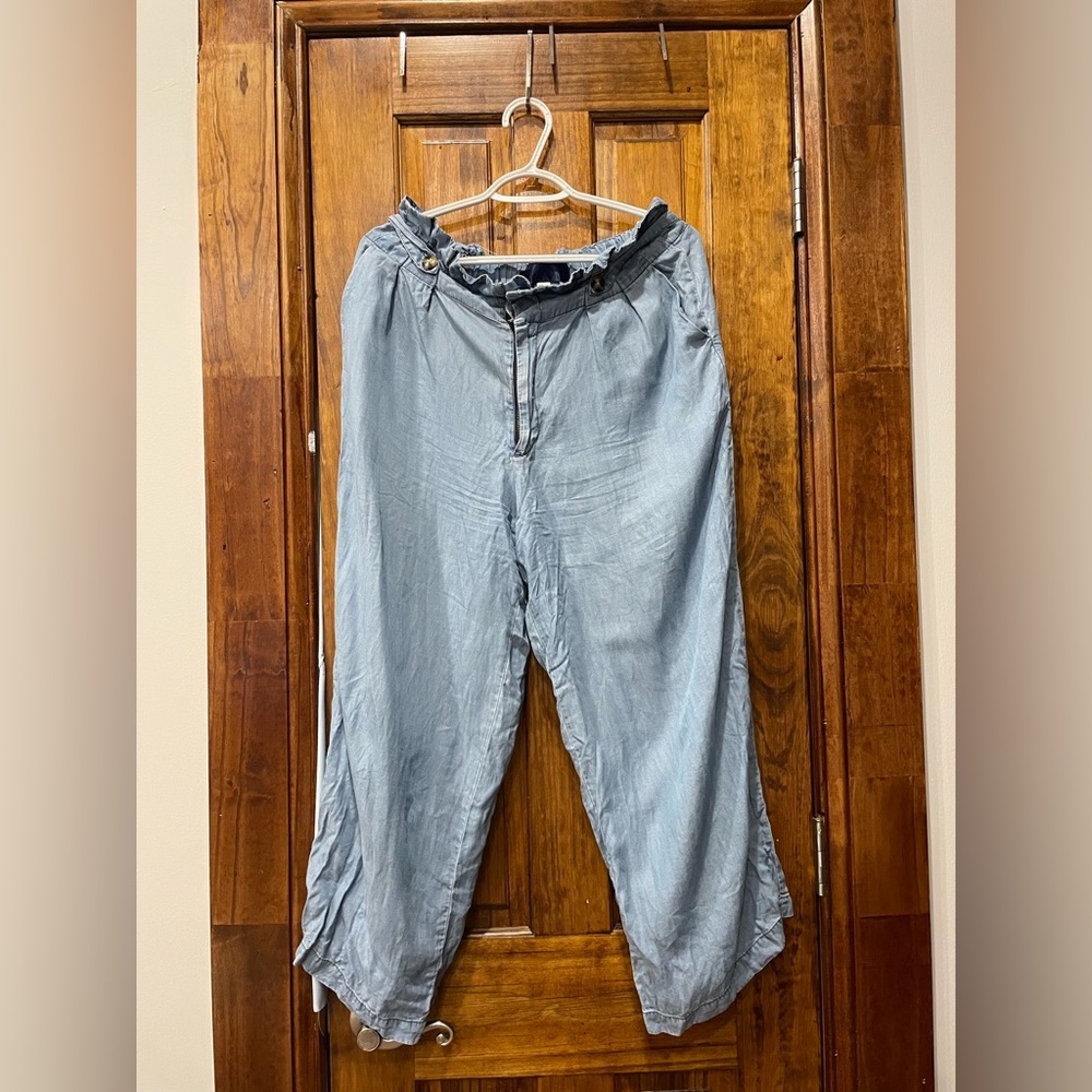 Blue Flowy Pants
